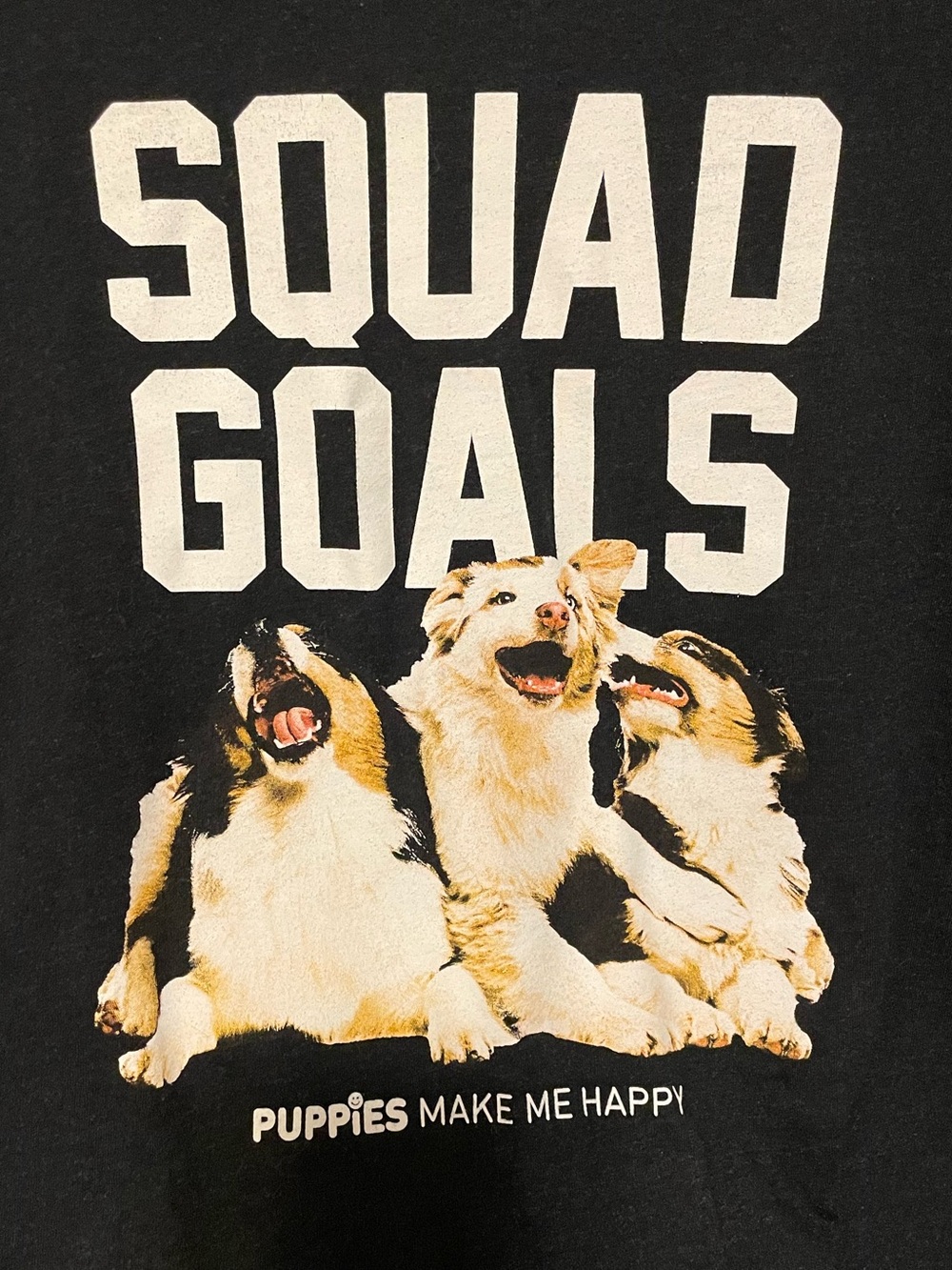 Puppies Make Me Happy “Squad Goals' 3/4 Sleeve Raglan Baseball Tee - Picture 2 of 4